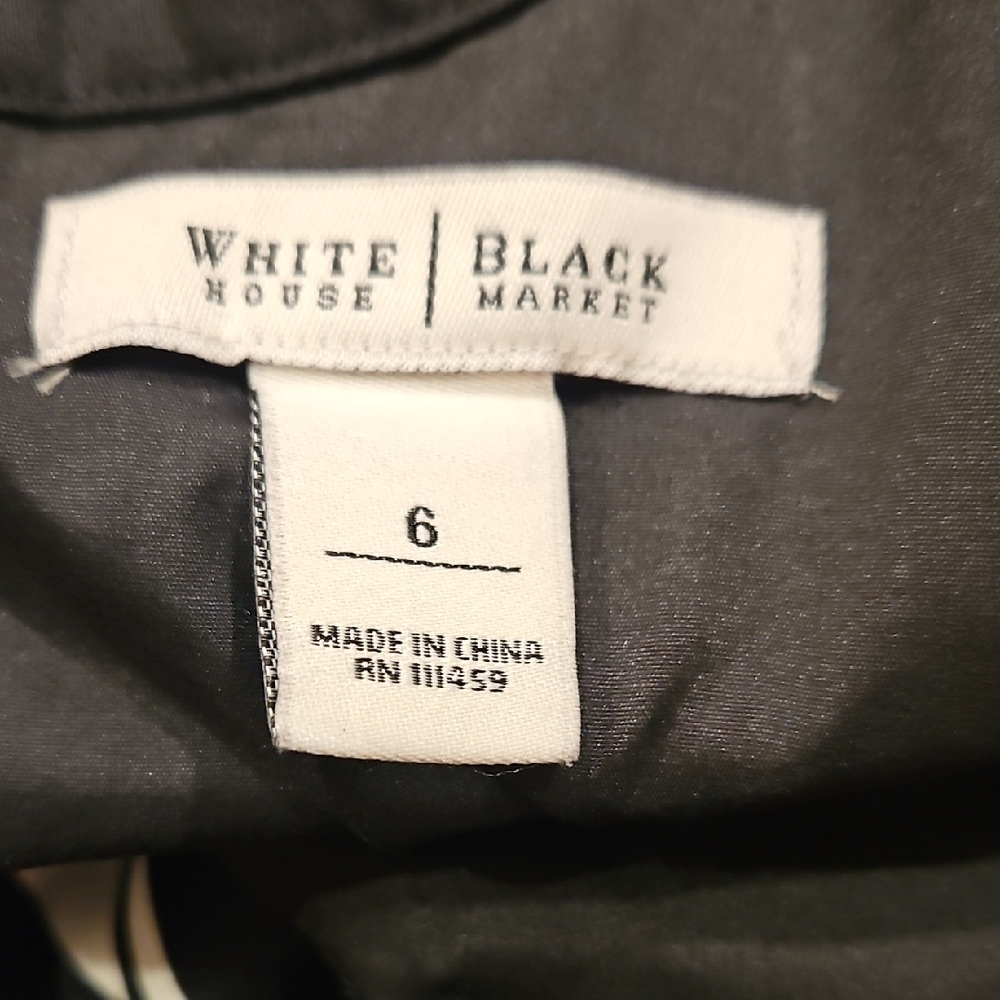 White House Black Market Black and White Abstract Dress Size 6 - Picture 8 of 9
